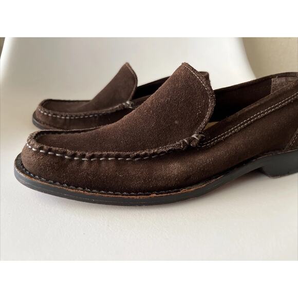 Chocolate Brown Suede Loafers 8D Kenneth Cole New York Driver men’s dress shoes main image 12